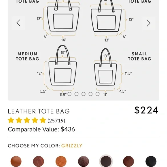 Portland Leather Oversized Zipper tote and mini envelope wallet - Picture 15 of 16